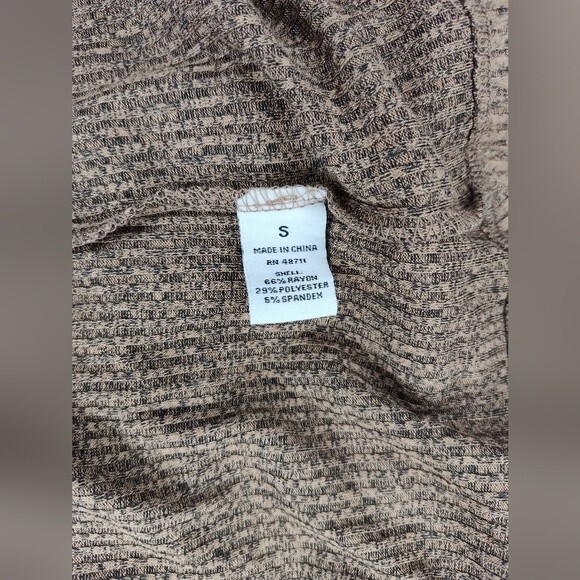 Women's Ophelia Roe Long Sleeve Sweater Dress Brown Small - Picture 6 of 7